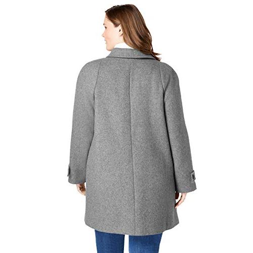 【並行輸入品】Woman Within レディース プラスサイズ ウールブレンド クラシック Aライン コート US サイズ: 30 Plusの画像