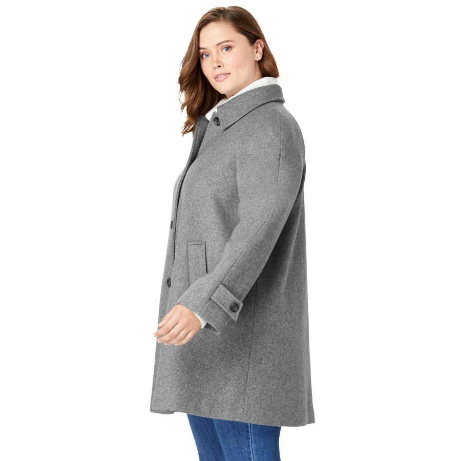 【並行輸入品】Woman Within レディース プラスサイズ ウールブレンド クラシック Aライン コート US サイズ: 30 Plusの画像