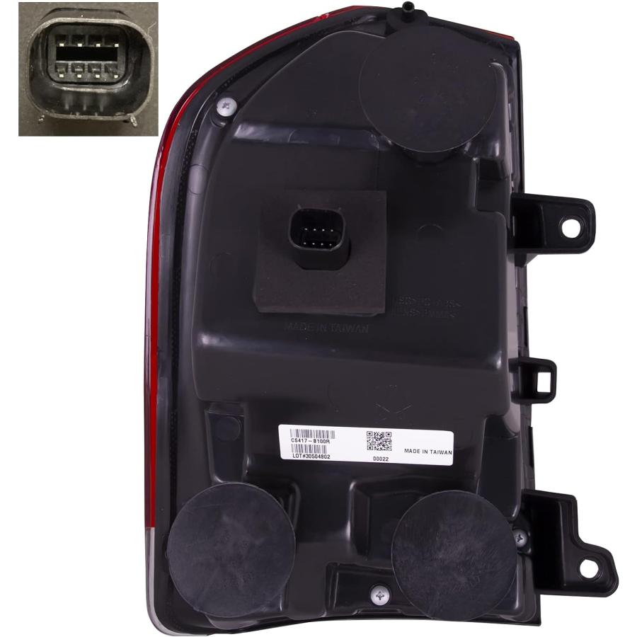 【並行輸入品】HEADLIGHTSDEPOT LEDテールライト ブラック 右助手席用 2015-2022 Chrysler 300対応　_1