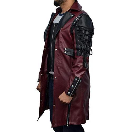 並行輸入品】スチームパンク ゴシック メンズ トレンチフェイクレザー