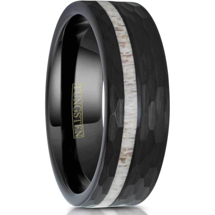 並行輸入品】Sublime 8mm Brushed Hammered Finish Black Tungsten 
