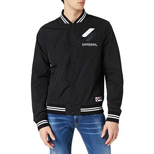 並行輸入品】Superdry Mens Varsity Jacket, Relaxed Fit, Popper 