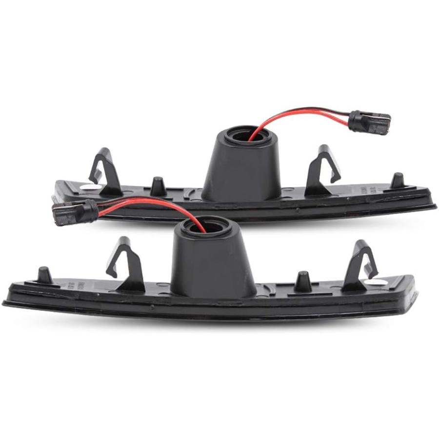 【並行輸入品】NSLUMO レッドLEDサイドマーカーライト 2016 2017 2018 シボレー カマロ スモークレンズ リアバンパーマーカーライの画像