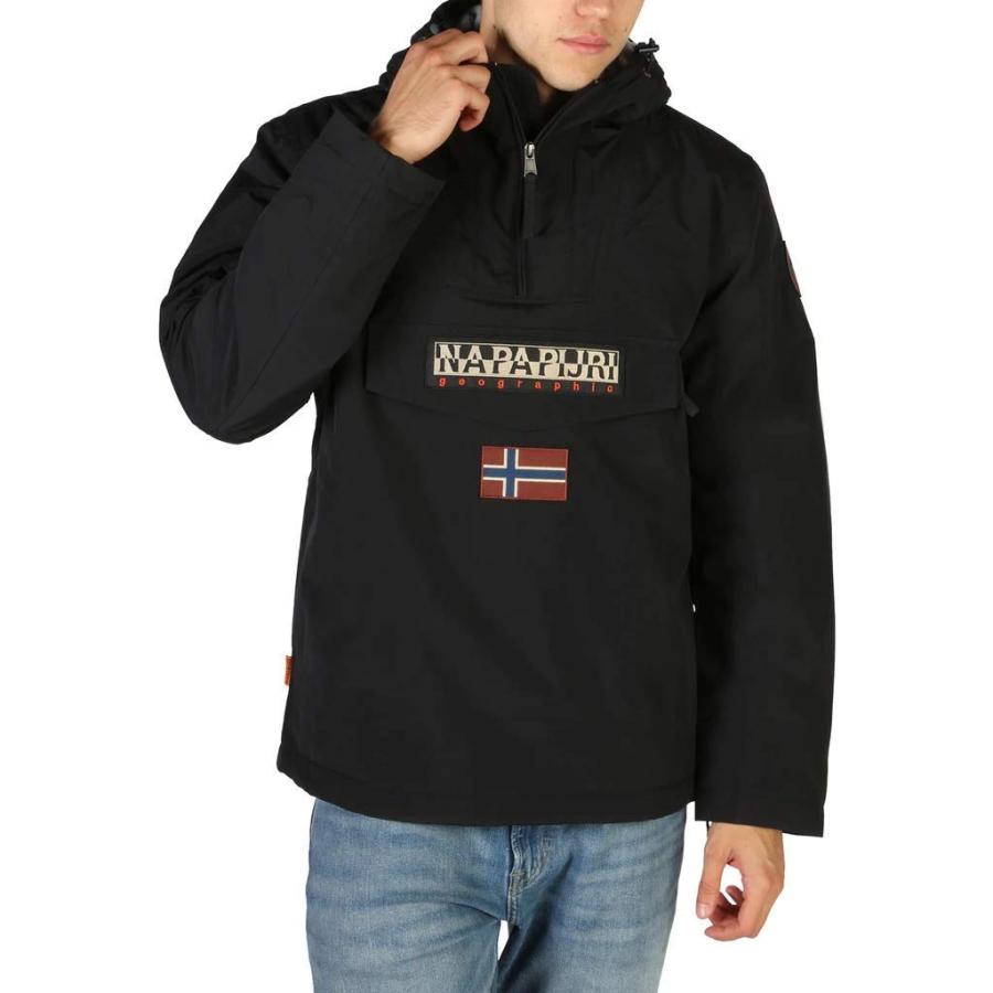 【並行輸入品】Napapijri Men's Rainforest Winter Jacket Back Black in Size Smalの画像