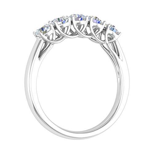 【並行輸入品】1カラット 5ストーン ダイヤモンド 結婚指輪 14K ゴールド 1 Carat 5 Stone Diamond Weddingの画像