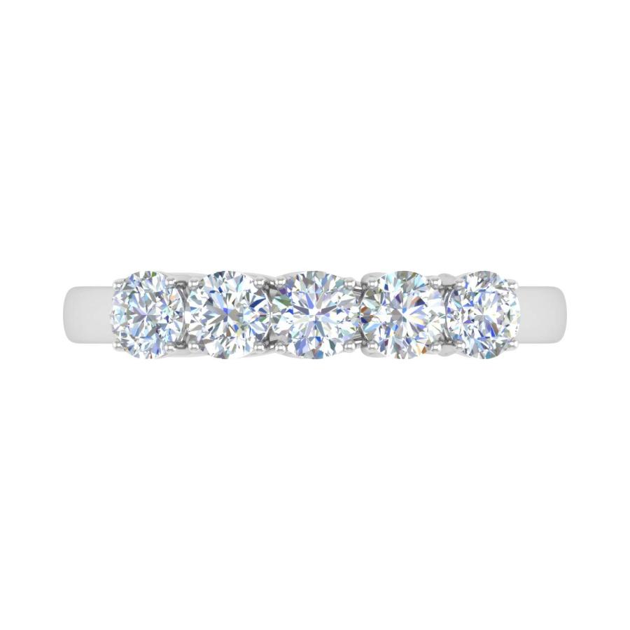【並行輸入品】1カラット 5ストーン ダイヤモンド 結婚指輪 14K ゴールド 1 Carat 5 Stone Diamond Weddingの画像