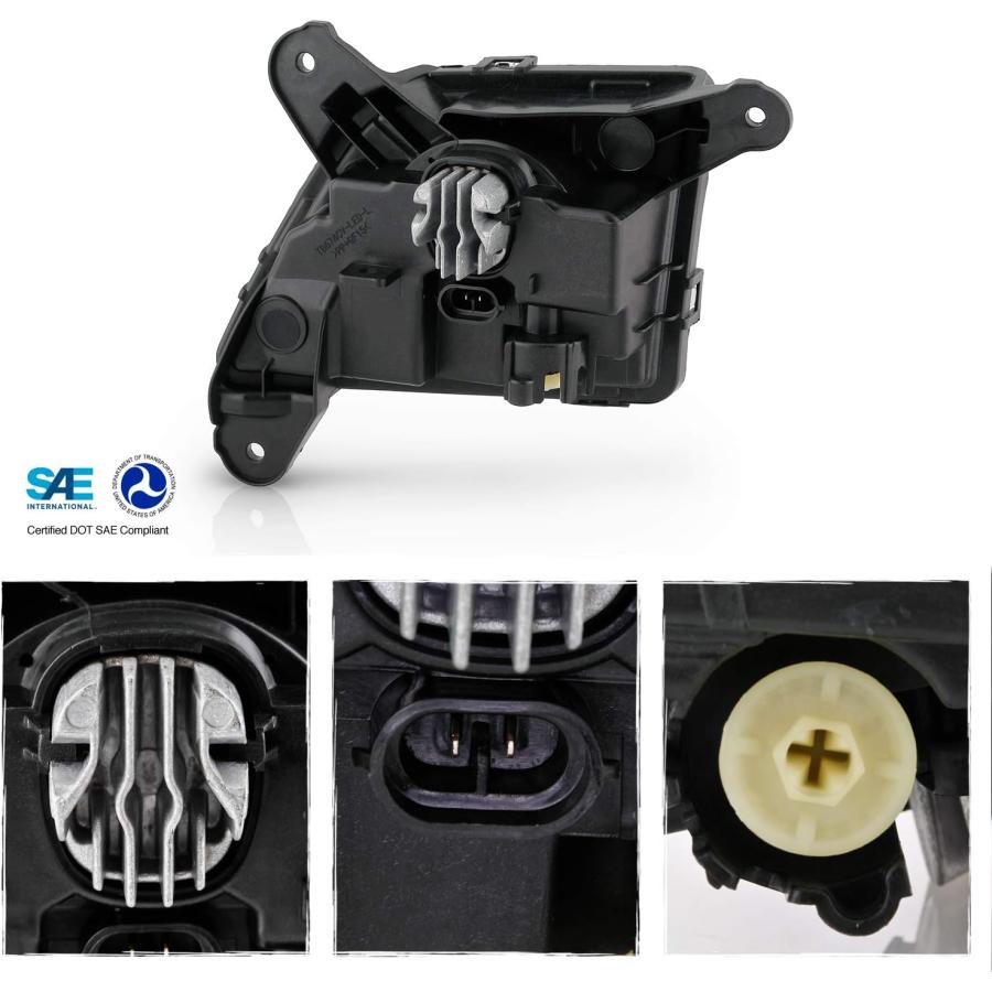 【並行輸入品】2019-2020 シボレー シルバラード 1500 [フルLED] クローム バンパー フォグライト 運転ランプ ペア ドライバー+助の画像