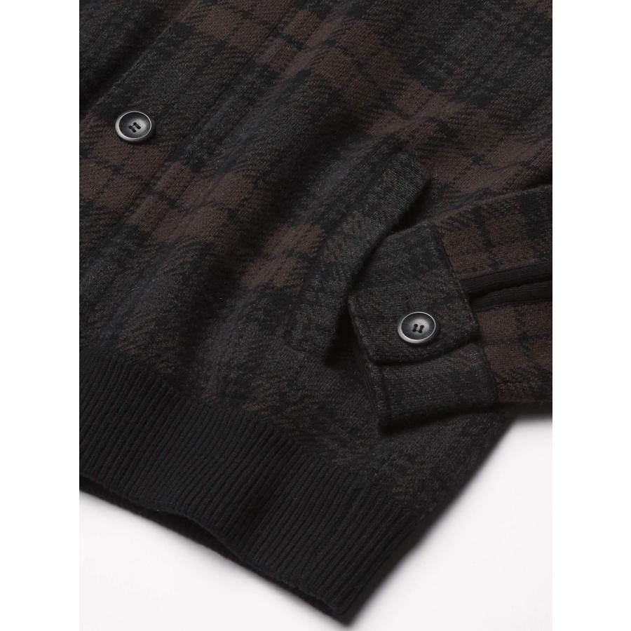 【並行輸入品】Vince Men's Plaid Sweater Jacket, Black, Lの画像