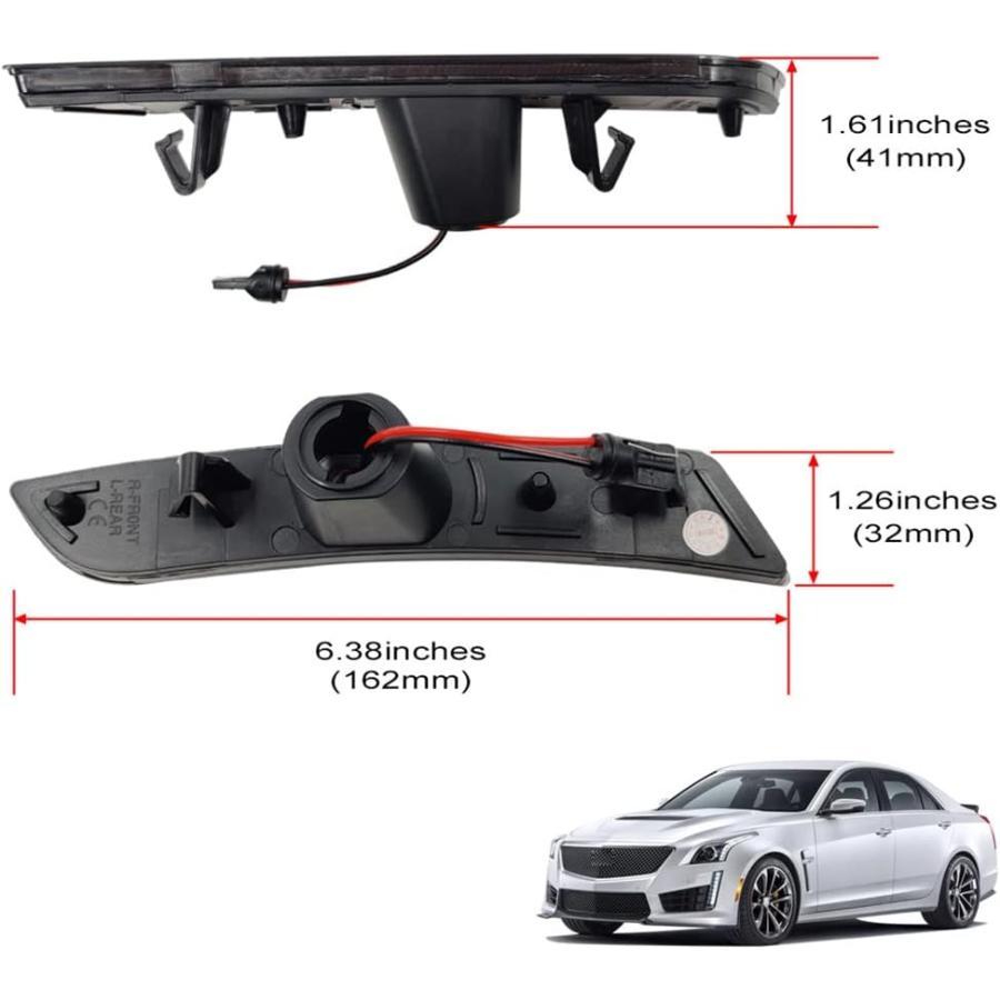 並行輸入品】CTS/ATS アンバー LED フロントサイドマーカーランプ 交換