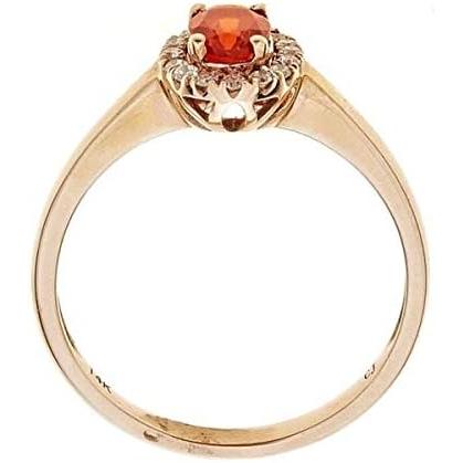 【並行輸入品】Gin & Grace 14K White Gold Natural Fire Opal & Diamond Statement Proの画像