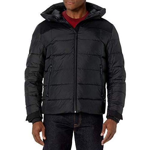 【並行輸入品】Cole Haan Men's Down Puffer Jacket, Black, Mediumの画像