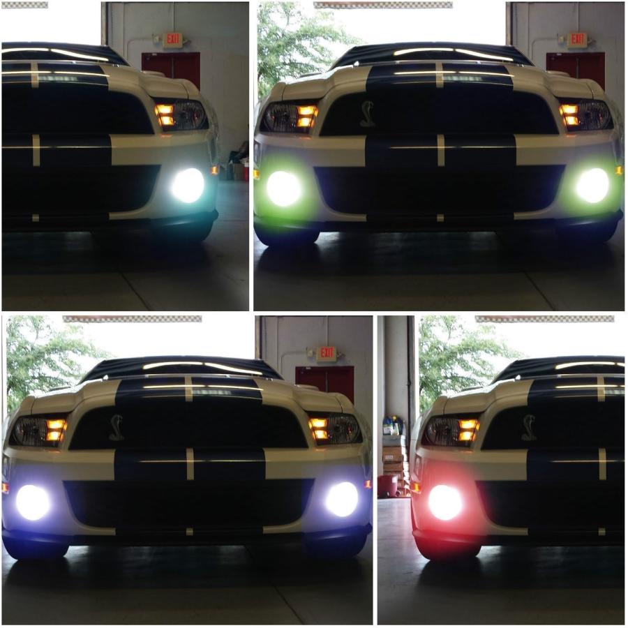 【並行輸入品】iJDMTOY 27-SMD マルチカラー RGB H11/H8 LED 交換用電球 赤外線リモコン付き 車のフォグライトや運転ライトにの画像
