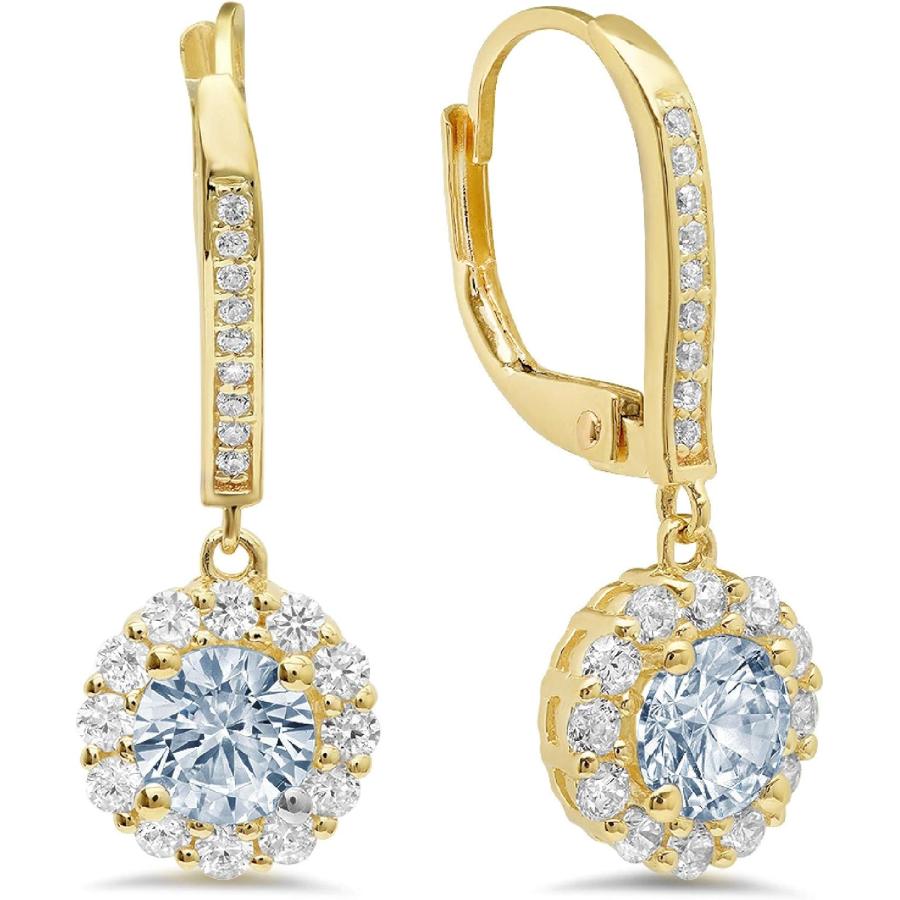 【並行輸入品】3.55 ct Brilliant Round Cut Halo Solitaire Designer Genuine Naturalの画像