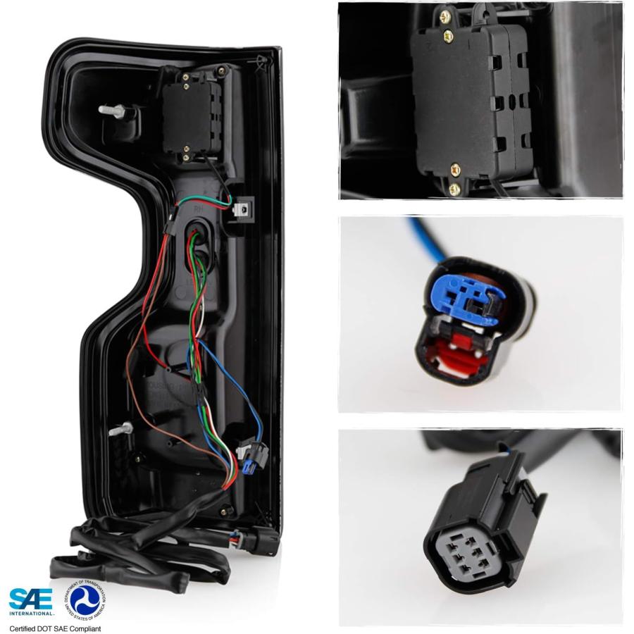 【並行輸入品】AKKON   2019-2022 シボレー シルバラード 1500 | 2021 2500HD/3500HD [LEDタイプ] ブラッの画像