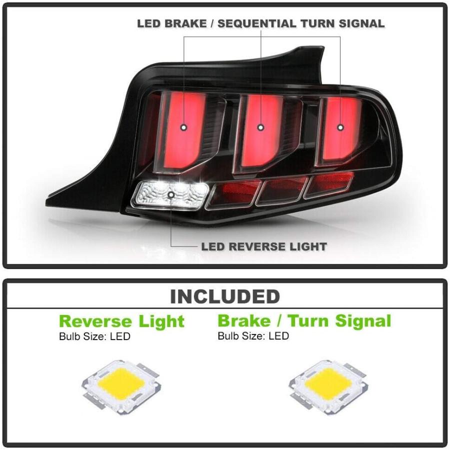【並行輸入品】VIPMOTOZ シーケンシャルウィンカー プレミアム OLED チューブ フルLED テールライトランプ 2010-2014 フォード_1