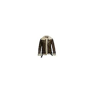 【並行輸入品】Mens Genuine Shearling Sheepskin Leather Bomber Flying Pilot Aviの画像