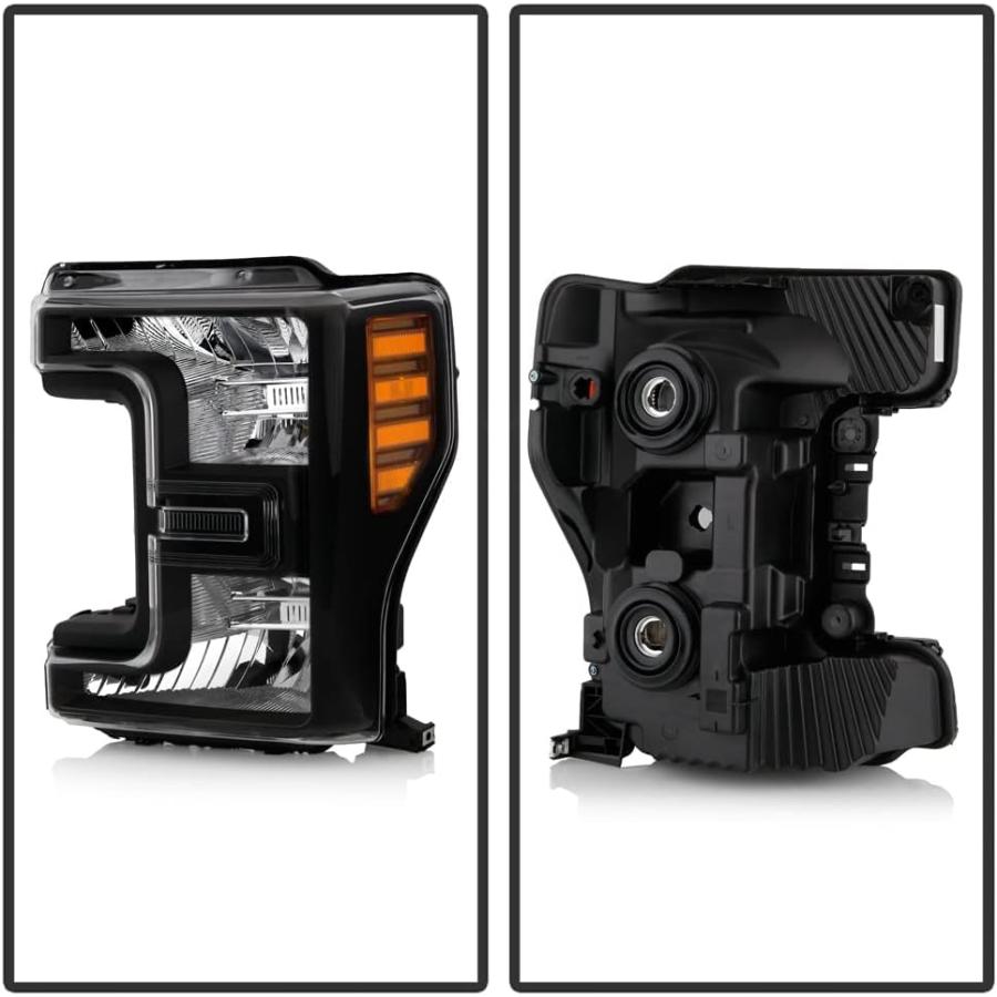 【並行輸入品】ACANII - [ハロゲンモデルのみ] 2017-2019 フォード F250 F350 スーパーデューティ ブラック ハウジング ヘ_1