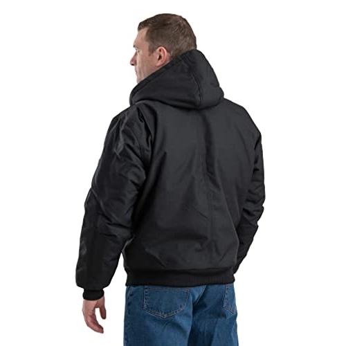 【並行輸入品】Berne Men's ICECAP Insulated Hooded Jacket, XL, Regular, Blackの画像