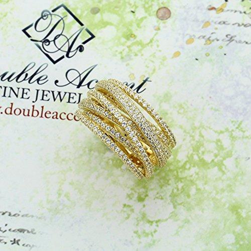 【並行輸入品】DoubleAccent 925 Sterling Silver Ring Women 14K Gold OR Rose Gol_4