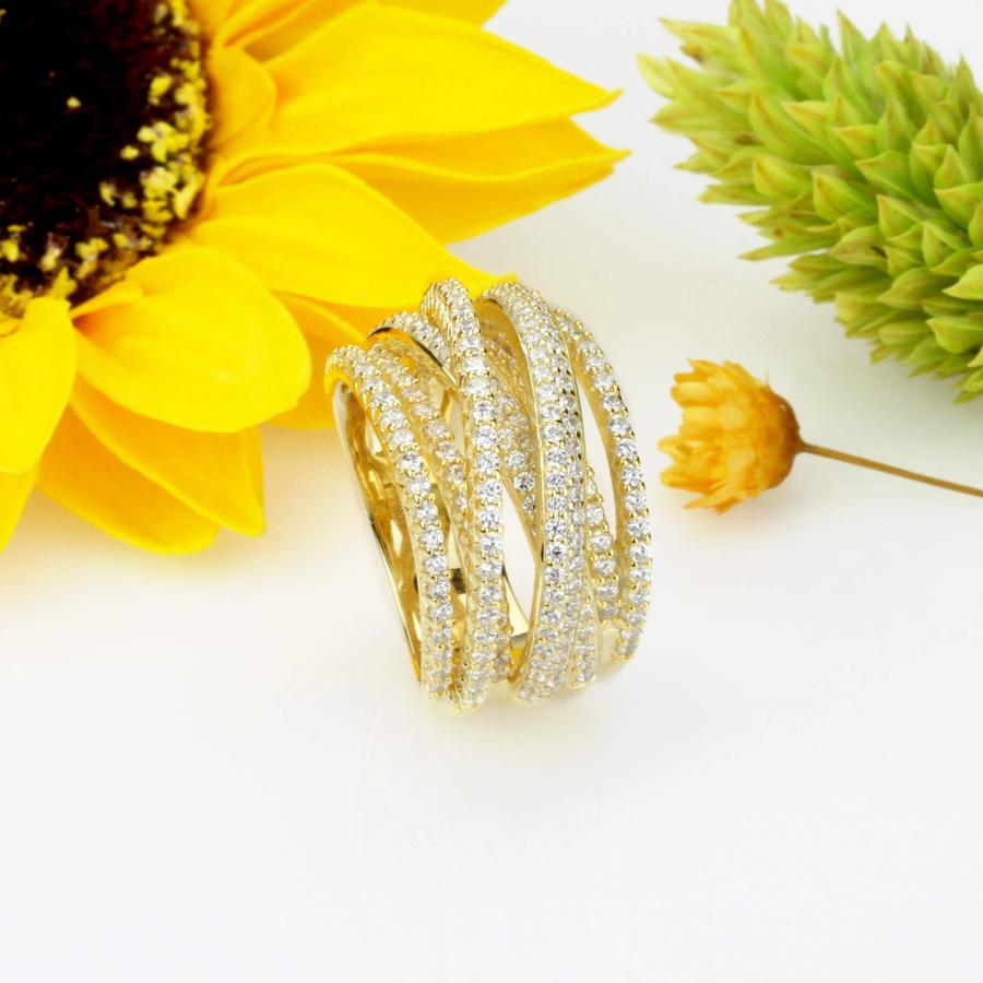 【並行輸入品】DoubleAccent 925 Sterling Silver Ring Women 14K Gold OR Rose Gol_6