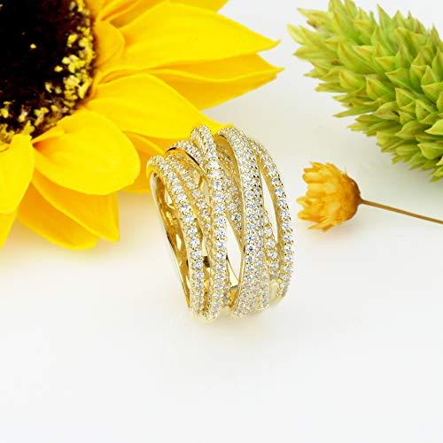 【並行輸入品】DoubleAccent 925 Sterling Silver Ring Women 14K Gold OR Rose Gol_7