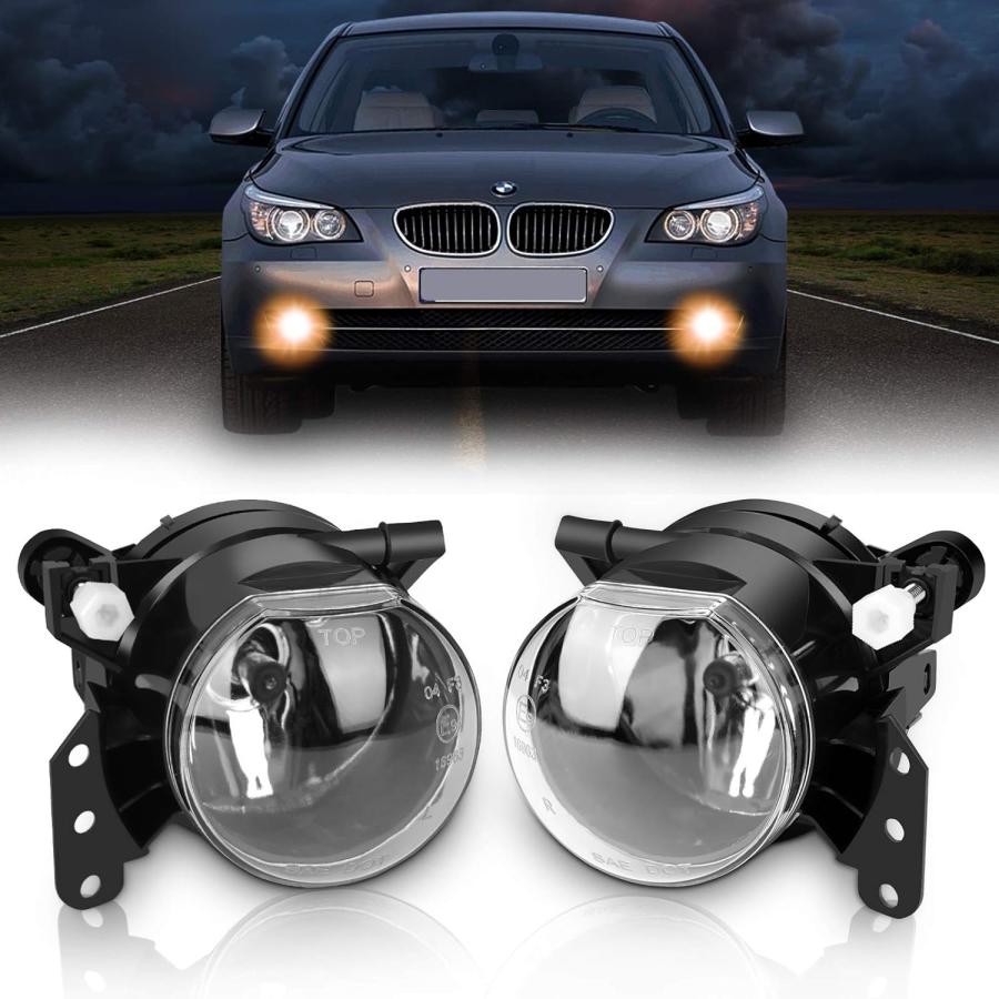 Front Fog Light Assembly For BMW E34 525i, 530i, 535i, 540i – Left & Right – Clear Lens