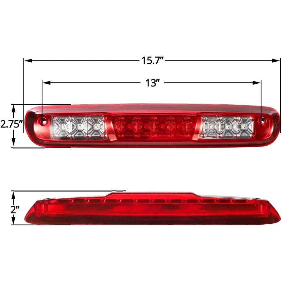 【並行輸入品】Partsam ハイマウント ストップライト LED サード サード ブレーキライト 交換用 シルバラード シエラ 1500 2500の画像