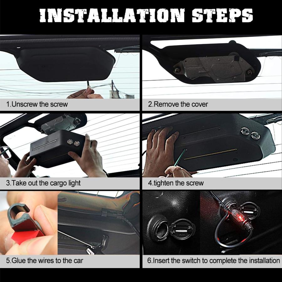 【並行輸入品】AUDEXEN LED Trunk Light Compatible with Jeep Wrangler JL 2018-2020の画像