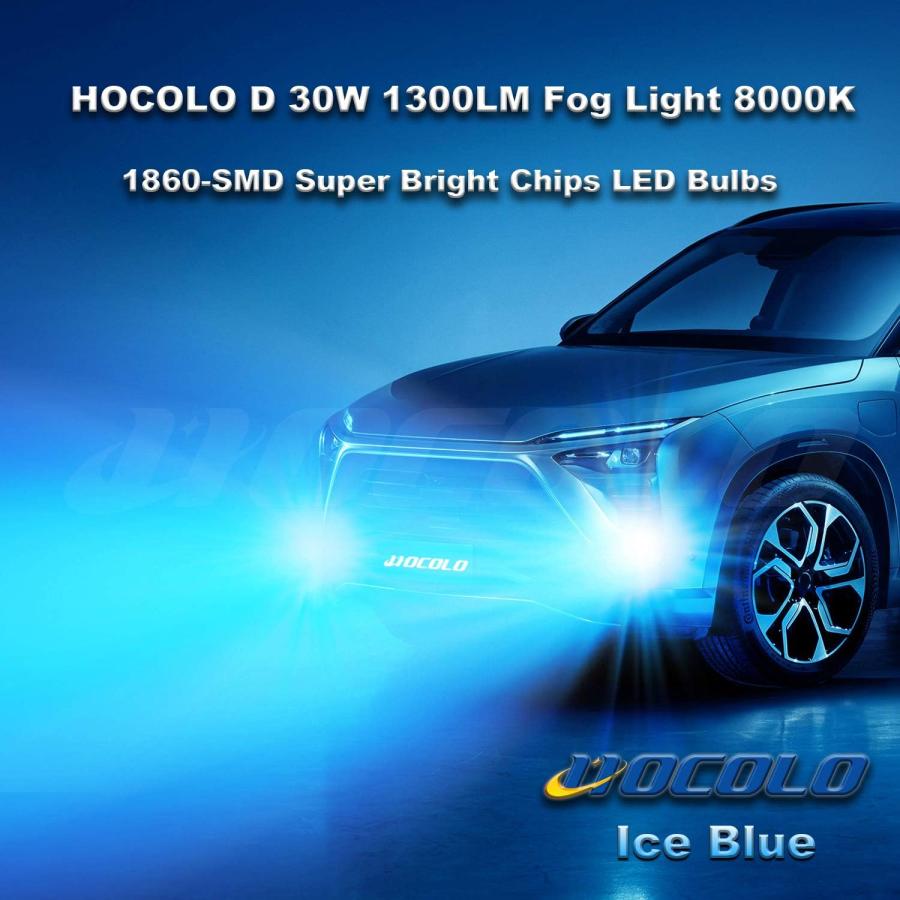 【並行輸入品】HOCOLODシリーズアイスブルーホワイトフォグ電球-H1H3 H7 H8 H4 9005 9006 880 881 2504 5202_3