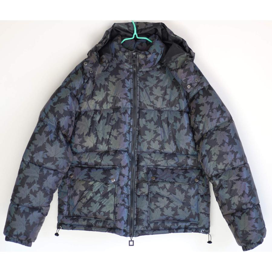 【並行輸入品】LZLRUN Rainbow Maple Leaf Reflective Winter Jacket Coat Men Thicの画像