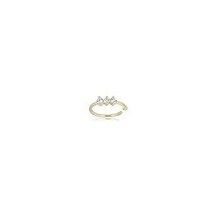 【並行輸入品】AVORA 14K イエローゴールド 模造ダイヤモンド CZ ノーズリングフープ (20ゲージ)， イエローゴールド AVORA_5