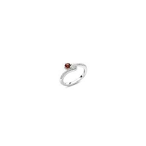 【並行輸入品】Gem Stone King 925 Sterling Silver Red Garnet and White Opal Byp_5