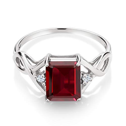 【並行輸入品】[Gem Stone King] 2.67カラット 天然 ガーネット 指輪 リング レディース シルバー925 1月 誕生石 Geの画像