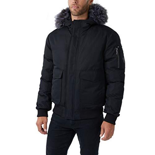 【並行輸入品】Pajar Men’s Lucas Down Bomber Jacket with Faux Fur Hoodの画像
