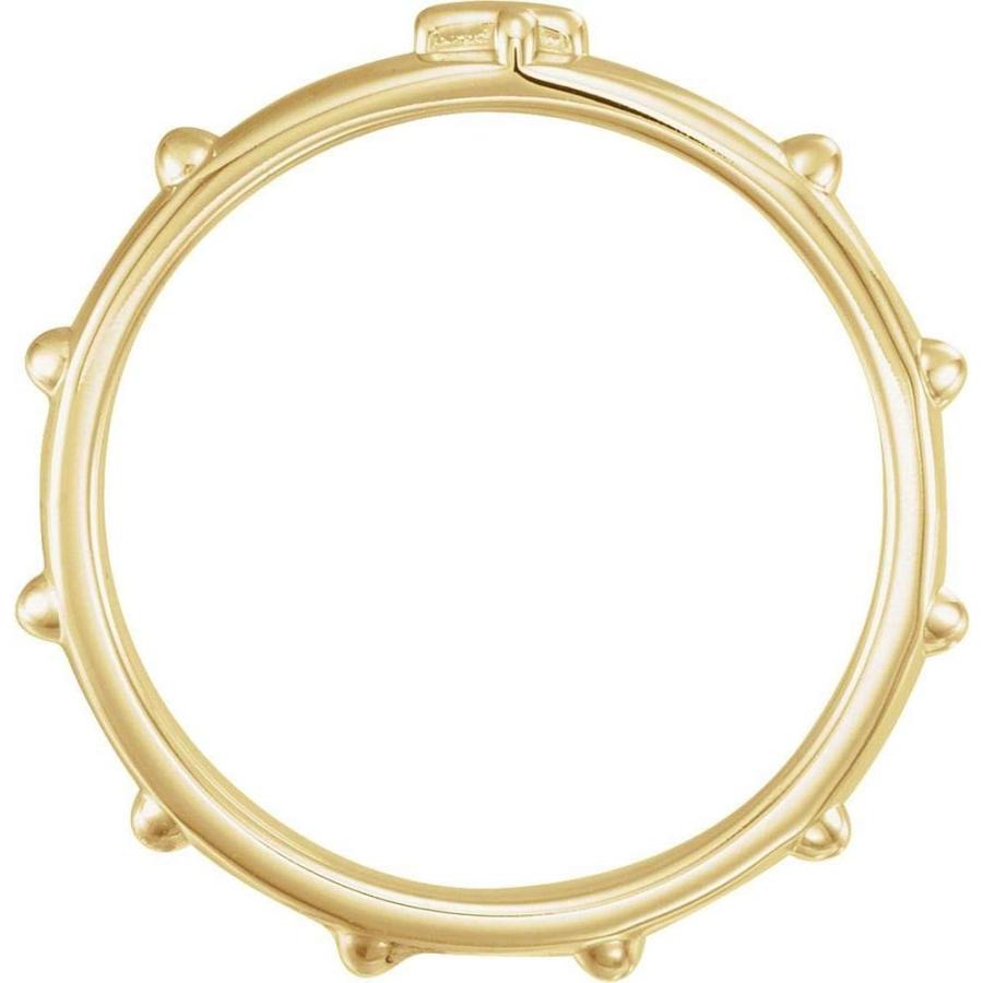 【並行輸入品】Solid 14k Yellow Gold Rosary Ring Band - Size 4 (Width = 2.5mm)の画像