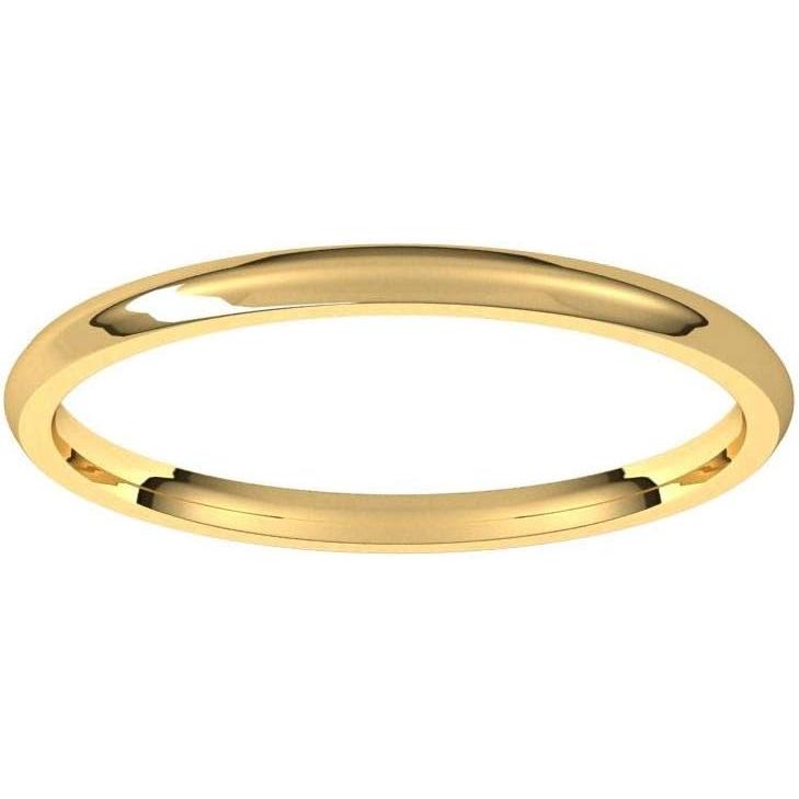 【並行輸入品】ソリッド18Kイエローゴールド 1.5mm 快適フィット 結婚指輪 クラシックプレーン トラディショナル - サイズ7 ゴールド 非適用の画像