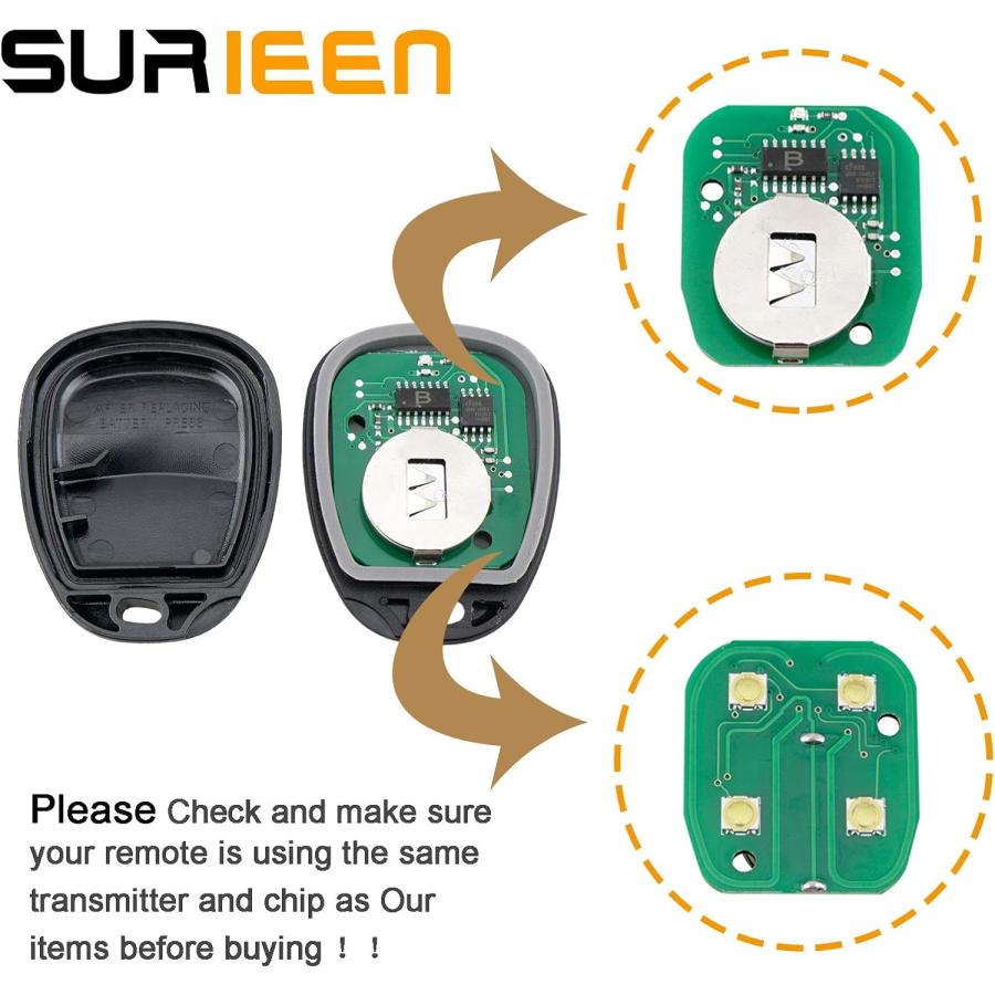 並行輸入品】SURIEEN キーレスエントリー リモートコントロール 交換用