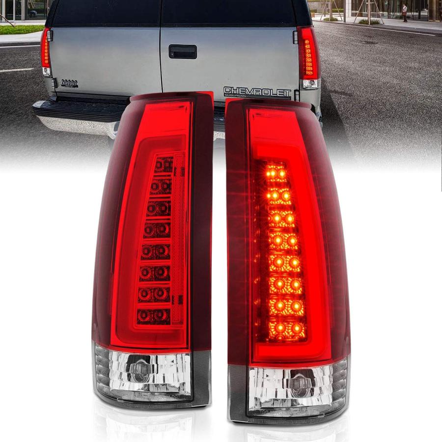 【並行輸入品】APA 1988-1999 シボレー GMC C/K シルバラード サバーバン SUV クリスタルレッド Cタイプ LEDチューブテールの画像