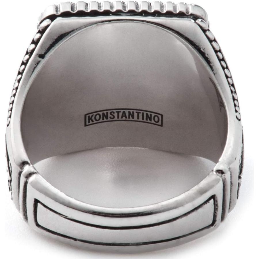 【並行輸入品】Konstantino メンズ スターリングシルバー&18Kゴールド刻印リング サイズ11の画像