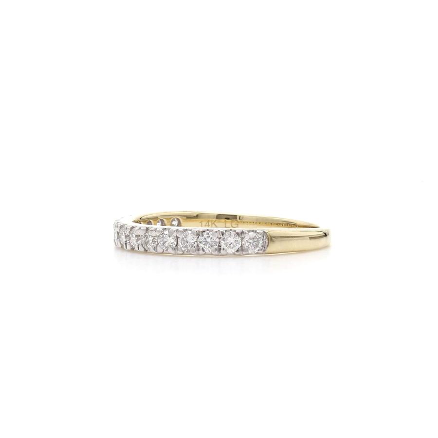 【並行輸入品】ニューワールド ダイヤモンド バンドリング 1/2カラット 人工ダイヤモンド 結婚指輪 14kt イエローゴールド (F G カラの画像