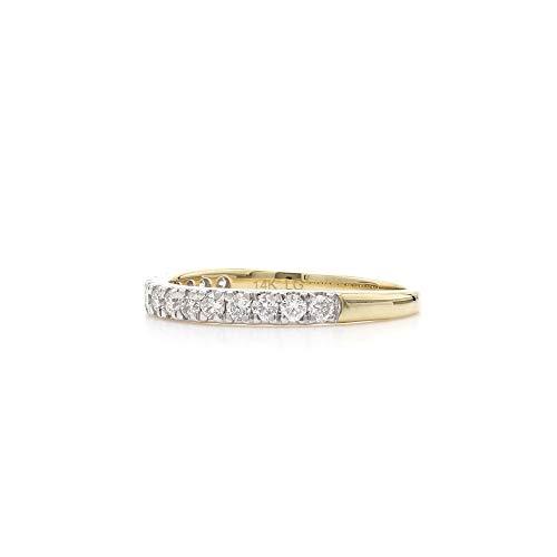 【並行輸入品】ニューワールド ダイヤモンド バンドリング 1/2カラット 人工ダイヤモンド 結婚指輪 14kt イエローゴールド (F G カラの画像