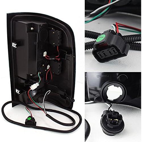 【並行輸入品】AKKON - [デュアルLEDハローリング] 07-13 Sierra ピックアップトラック ブラック スモークプロジェクターヘッドラの画像