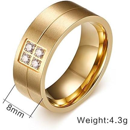 並行輸入品】Ringcrown カップルリング イエローゴールドメッキ