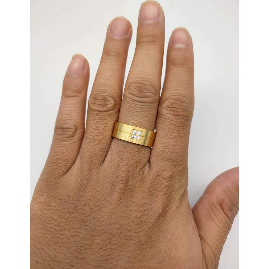 並行輸入品】Ringcrown カップルリング イエローゴールドメッキ