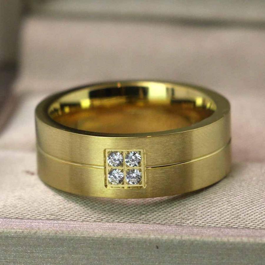 並行輸入品】Ringcrown カップルリング イエローゴールドメッキ