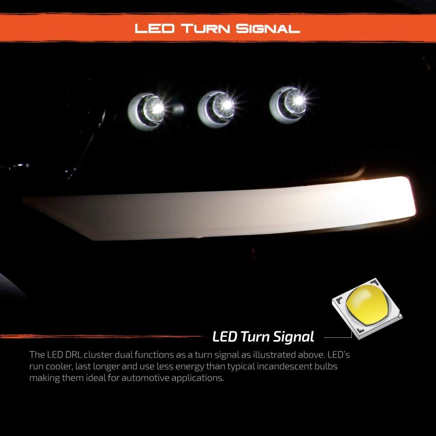 【並行輸入品】AKKON フォードF150 F-150ピックアップブラックベゼル デュアルヘイロー LED G2プロジェクターヘッドライトフロントランの画像