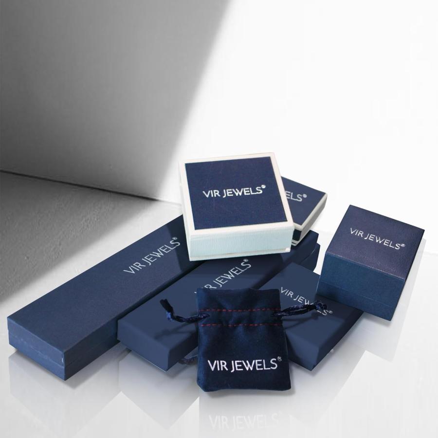 【並行輸入品】Vir Jewels 1/2 cttw ダイヤモンド スタッド イヤリング 14K ホワイトゴールド プッシュバック ラウンド 4 プロの画像