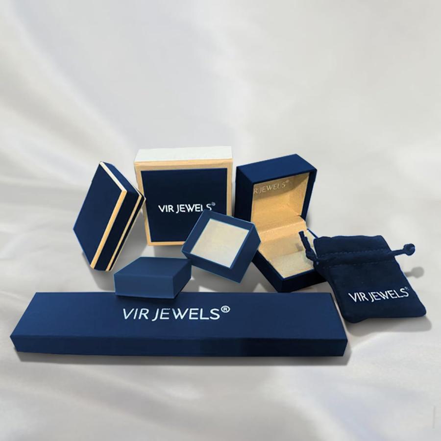 【並行輸入品】Vir Jewels 1/2 cttw ダイヤモンド スタッド イヤリング 14K ホワイトゴールド プッシュバック ラウンド 4 プロの画像