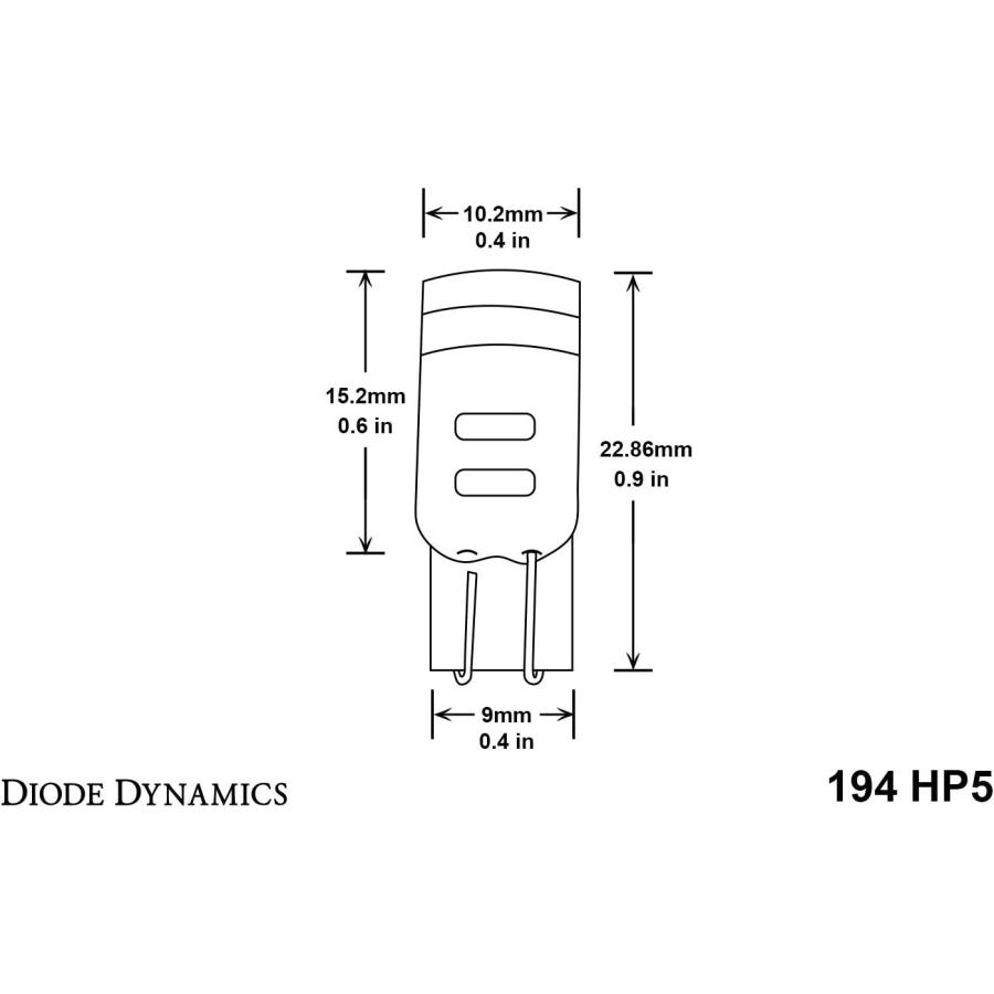 【並行輸入品】Diode Dynamics 194 HP5 LED Bulbs (Pair)  Natural White (4000K)の画像