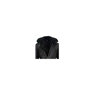 【並行輸入品】Men's Genuine Black Brown Leather Sheepskin Flying Hooded Bomberの画像